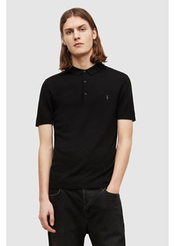 AllSaints Polo MODE MERINO SS POLO męskie kolor czarny gładki MK021N ze sklepu ANSWEAR.com w kategorii T-shirty męskie - zdjęcie 139562377