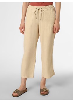 More & More Spodnie Kobiety Sztuczne włókno beżowy jednolity ze sklepu vangraaf w kategorii Spodnie damskie - zdjęcie 139597515