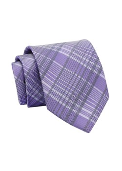 Krawat Fioletowy w Kratkę, Elegancki, 7cm, Klasyczny, Męski -ALTIES KRALTS0609 ze sklepu JegoSzafa.pl w kategorii Krawaty - zdjęcie 139676177