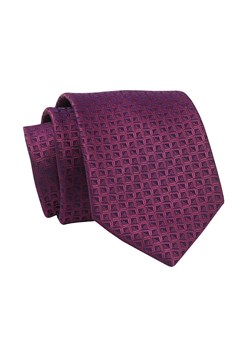 Krawat Fuksjowy, Różowy w Drobny Wzór Geometryczny, 7 cm, Elegancki, Klasyczny, Męski -ALTIES KRALTS0660 ze sklepu JegoSzafa.pl w kategorii Krawaty - zdjęcie 139676179