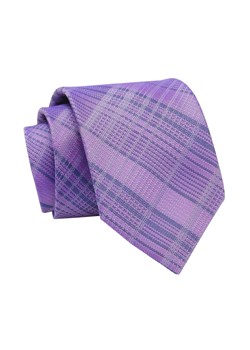 Krawat Liliowy w Kratkę, Elegancki, 7cm, Klasyczny, Męski -ALTIES KRALTS0608 ze sklepu JegoSzafa.pl w kategorii Krawaty - zdjęcie 139676217