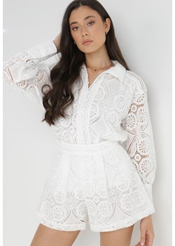 Biały 2-Częściowy Komplet Koronkowy Juliet ze sklepu Born2be Odzież w kategorii Komplety i garnitury damskie - zdjęcie 139679856