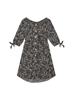 Wzorzysta sukienka czarna ze sklepu Moodo.pl w kategorii Sukienki - zdjęcie 139685259
