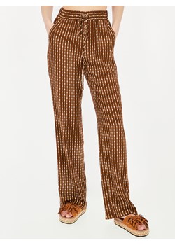 Brązowe casualowe spodnie L'AF Omi ze sklepu Eye For Fashion w kategorii Spodnie damskie - zdjęcie 139785156