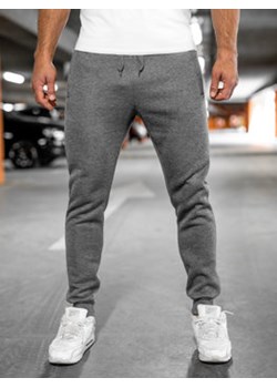 Grafitowe spodnie męskie joggery dresowe Denley XW06 ze sklepu Denley w kategorii Spodnie męskie - zdjęcie 139818968