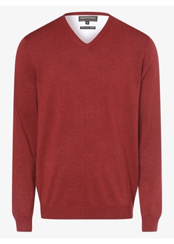 Finshley & Harding - Sweter męski z dodatkiem kaszmiru, czerwony ze sklepu vangraaf w kategorii Swetry męskie - zdjęcie 139833257
