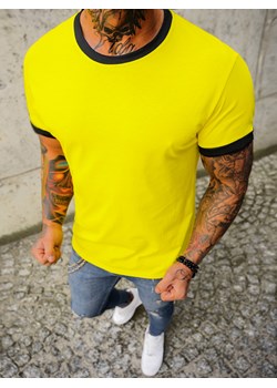 T-shirt męski żółty OZONEE JS/8T83/28 ze sklepu ozonee.pl w kategorii T-shirty męskie - zdjęcie 139889455