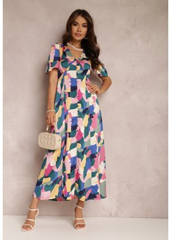 Zielono-Różowa Sukienka Metanthe ze sklepu Renee odzież w kategorii Sukienki - zdjęcie 140523257