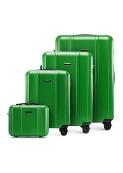 Komplet walizek z polikarbonu z pionowymi tłoczeniami ze sklepu WITTCHEN w kategorii Walizki - zdjęcie 140523275
