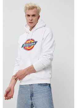 Dickies Bluza męska kolor biały z kapturem z nadrukiem DK0A4XCBWHX-WHITE ze sklepu ANSWEAR.com w kategorii Bluzy męskie - zdjęcie 140524349