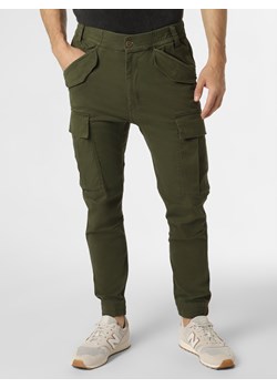 Alpha Industries - Spodnie męskie, zielony ze sklepu vangraaf w kategorii Spodnie męskie - zdjęcie 140528385