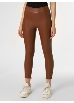 GUESS Spodnie Kobiety Sztuczna skóra brązowy jednolity ze sklepu vangraaf w kategorii Spodnie damskie - zdjęcie 140528435