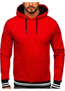 Bluza męska z kapturem czerwona Bolf 145369 ze sklepu Denley w kategorii Bluzy męskie - zdjęcie 140533829