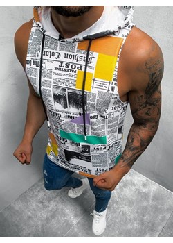 Koszulka bez rękawów męska z nadrukiem kolorowa OZONEE O/BL309 ze sklepu ozonee.pl w kategorii T-shirty męskie - zdjęcie 140536115