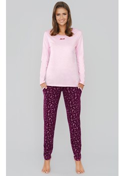 Klarysa piżama damska dł.dł., Kolor różowy-wzór, Rozmiar XL, Italian Fashion ze sklepu Intymna w kategorii Piżamy damskie - zdjęcie 140675955