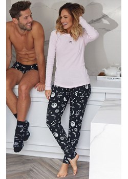 Umbra piżama dam. dł. dł., Kolor łososiowy-wzór, Rozmiar S, Italian Fashion ze sklepu Intymna w kategorii Piżamy damskie - zdjęcie 140676388