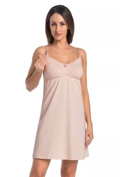 Ciążowa koszula nocna do karmienia Mommy 2171, Kolor beżowy, Rozmiar L, Teyli ze sklepu Intymna w kategorii Bielizna ciążowa - zdjęcie 140683679