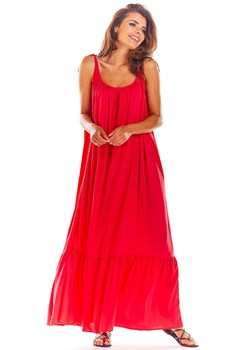 Sukienka oversize z dekoltem na plecach malinowa fuksja A307, Kolor fuksja, Rozmiar one size, Awama ze sklepu Primodo w kategorii Sukienki - zdjęcie 140690069