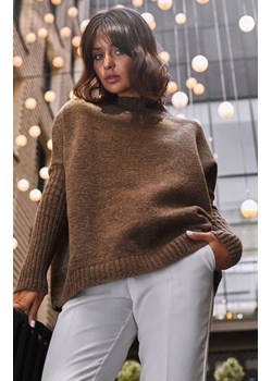Sweter BK009, Kolor karmelowy, Rozmiar one size, BE Knit ze sklepu Primodo w kategorii Swetry damskie - zdjęcie 140691335