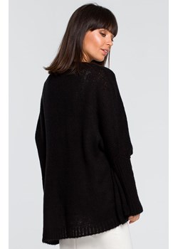 Sweter z kieszenią BK018, Kolor czarny, Rozmiar one size, BE Knit ze sklepu Primodo w kategorii Swetry damskie - zdjęcie 140691359