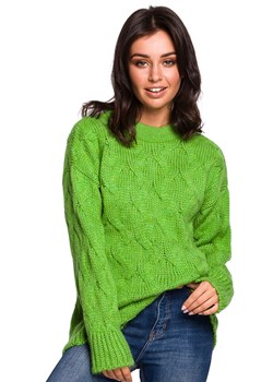 Sweter BK038, Kolor zielony, Rozmiar S/M, BE Knit ze sklepu Primodo w kategorii Swetry damskie - zdjęcie 140691455