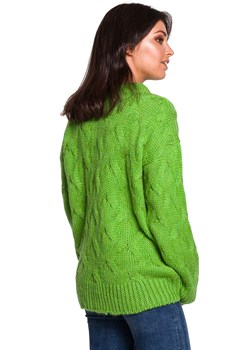 Zielony sweter damski BK038, Kolor zielony, Rozmiar S/M, BE Knit ze sklepu Primodo w kategorii Swetry damskie - zdjęcie 140691456