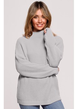 BK078 sweter z półgolfem, Kolor szary, Rozmiar L/XL, BE ze sklepu Primodo w kategorii Swetry damskie - zdjęcie 140691728