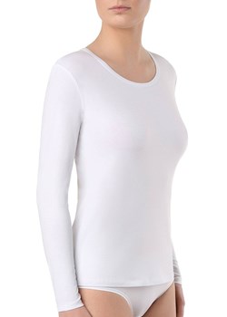 Gładka bluzka damska bawełniana longsleeve biały LF 2023, Kolor biały, Rozmiar 2XL, Conte ze sklepu Primodo w kategorii Podkoszulki i halki - zdjęcie 140692166