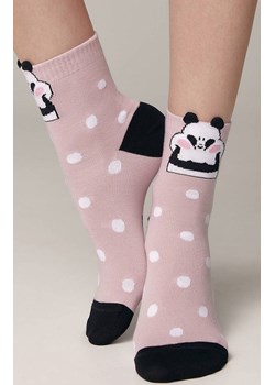 Długie skarpetki damskie bawełniane Panda, Kolor różowy-wzór, Rozmiar 36-37, Conte ze sklepu Primodo w kategorii Skarpetki damskie - zdjęcie 140692185