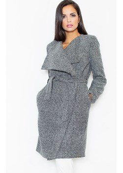 Szary płaszcz damski Figl  ze sklepu Primodo w kategorii Płaszcze damskie - zdjęcie 140693018