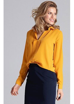 Koszula M621, Kolor musztardowy, Rozmiar L, Figl ze sklepu Primodo w kategorii Bluzki damskie - zdjęcie 140693428