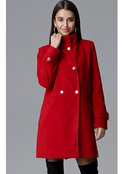 Płaszcz M623, Kolor czerwony, Rozmiar L, Figl ze sklepu Primodo w kategorii Płaszcze damskie - zdjęcie 140693445
