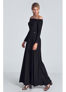 Czarna sukienka maxi z odkrytymi ramionami M707, Kolor czarny, Rozmiar L, Figl ze sklepu Primodo w kategorii Sukienki - zdjęcie 140693955