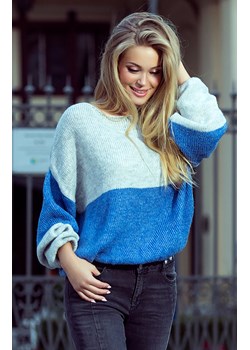 Sweter I302, Kolor niebiesko-szary, Rozmiar S/M, Fimfi ze sklepu Primodo w kategorii Swetry damskie - zdjęcie 140694755