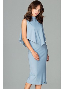 Sukienka damska elegancka pastelowa K480, Kolor niebieski, Rozmiar L, Lenitif ze sklepu Primodo w kategorii Sukienki - zdjęcie 140699398