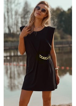 M712 Sukienka z ozdobnym łańcuchem, Kolor czarny, Rozmiar 36/38, Makadamia ze sklepu Primodo w kategorii Sukienki - zdjęcie 140700576