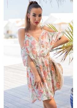 Gabrian D97 sukienka w kwiaty, Kolor ecru-kwiaty, Rozmiar S, Merribel ze sklepu Primodo w kategorii Sukienki - zdjęcie 140701618