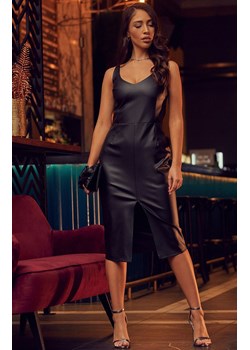 M646 sukienka ze sztucznej skóry, Kolor czarny, Rozmiar L, MOE ze sklepu Primodo w kategorii Sukienki - zdjęcie 140705058