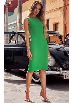 M667 Sukienka ołówkowa z łańcuszkiem na plecach, Kolor zielony, Rozmiar XL, MOE ze sklepu Primodo w kategorii Sukienki - zdjęcie 140705157