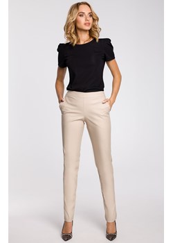 Spodnie M144, Kolor beżowy, Rozmiar S, MOE ze sklepu Primodo w kategorii Spodnie damskie - zdjęcie 140705348