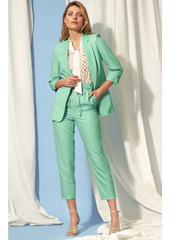 SD67 spodnie typu paperbag, Kolor seledynowy, Rozmiar 36, Nife ze sklepu Primodo w kategorii Spodnie damskie - zdjęcie 140705867
