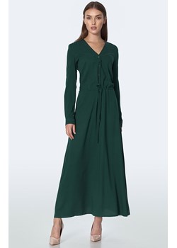Długa sukienka damska maxi zielona S154, Kolor zielony, Rozmiar 36, Nife ze sklepu Primodo w kategorii Sukienki - zdjęcie 140705958