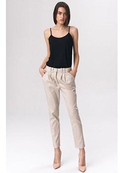 Dopasowane spodnie damskie SD40, Kolor beżowy, Rozmiar 44, Nife ze sklepu Primodo w kategorii Spodnie damskie - zdjęcie 140706258