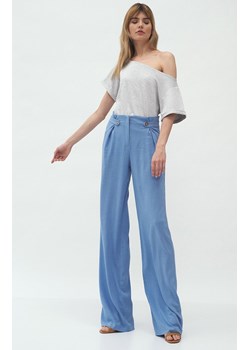 SD58 spodnie z zakładkami palazzo, Kolor niebieski, Rozmiar 36, Nife ze sklepu Primodo w kategorii Spodnie damskie - zdjęcie 140706277