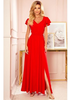 310-2 LIDIA długa sukienka, Kolor czerwony, Rozmiar M, Numoco ze sklepu Primodo w kategorii Sukienki - zdjęcie 140707145
