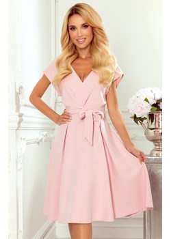 348-1 Scarlett  rozkloszowana sukienka, Kolor różowy, Rozmiar L, Numoco ze sklepu Primodo w kategorii Sukienki - zdjęcie 140707285