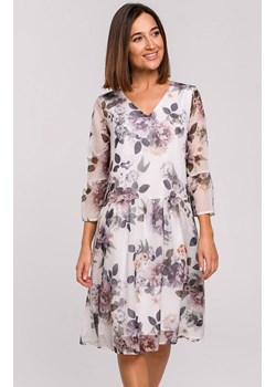 Sukienka S214/1, Kolor biały-wzór, Rozmiar M, Stylove ze sklepu Primodo w kategorii Sukienki - zdjęcie 140708486