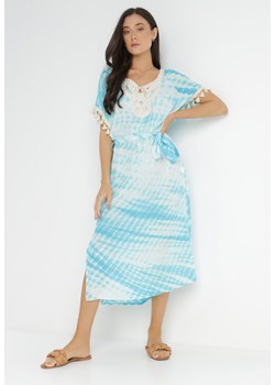Jasnoniebieska Sukienka z Paskiem Ismeira ze sklepu Born2be Odzież w kategorii Sukienki - zdjęcie 140772438