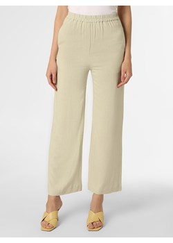 EDITED Spodnie z dodatkiem lnu Kobiety wiskoza seledynowy jednolity ze sklepu vangraaf w kategorii Spodnie damskie - zdjęcie 140783068