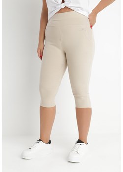 Beżowe Spodnie Antobe ze sklepu Born2be Odzież w kategorii Spodnie damskie - zdjęcie 140815478